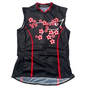Pearl Izumi Jersey Women M 1/2 Zip Cycling Floral Blossom Top Cherry Blossom Top